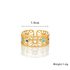 Retro Baroque Style Classic Style Round 304 Stainless Steel 18K Gold Plated Open Rings In Bulk