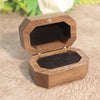 Retro Black Walnut Wooden Jewelry Storage Box For Women Ring And Earrings Packaging Display Case