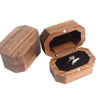 Retro Black Walnut Wooden Jewelry Storage Box For Women Ring And Earrings Packaging Display Case