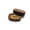 Retro Black Walnut Wooden Ring Jewelry Box With Flannel Lining Carved Wooden Packaging Box
