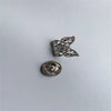 Retro Blue Crystal Alloy Antirunning Light Buckle Brooch With Flower Pattern Electroplated For Women