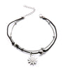 Retro Bohemian Alloy Multilayered Beads Chain Anklet With Elephant And Sun Design For Unisex
