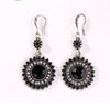 Retro Bohemian Sunflower Alloy Earrings With Diamond Cut Finish Floral Statement Drop Earrings