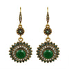 Retro Bohemian Sunflower Alloy Earrings With Diamond Cut Finish Floral Statement Drop Earrings