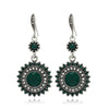 Retro Bohemian Sunflower Alloy Earrings With Diamond Cut Finish Floral Statement Drop Earrings