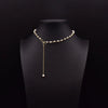 Retro Bow Knot Freshwater Pearl Copper Plating Gold Plated Necklace