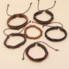 Retro  Braided Brown  Leather Bracelet