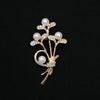 Retro Brooch Zinc Alloy Crystal Pearl Flower Diamondencrusted Electroplated Clothing Accessories