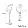 Retro Butterfly Alloy Earrings Geometric Style Electroplating For Women