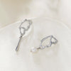 Retro Butterfly Alloy Earrings Geometric Style Electroplating For Women