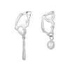 Retro Butterfly Alloy Earrings Geometric Style Electroplating For Women