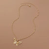 Retro Butterfly Alloy Plating Pendant Necklace 1 Piece
