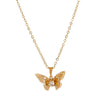 Retro Butterfly Alloy Plating Pendant Necklace 1 Piece