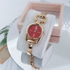 Retro Button Ring Women's Alloy Bracelet Watch Casual Fashion Quartz Round Dial