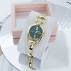Retro Button Ring Women's Alloy Bracelet Watch Casual Fashion Quartz Round Dial