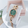 Retro Button Ring Women's Alloy Bracelet Watch Casual Fashion Quartz Round Dial