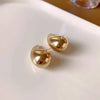 Retro C Shape Solid Color Metal Plating Women'S Earrings 1 Pair