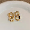 Retro C Shape Solid Color Metal Plating Women'S Earrings 1 Pair