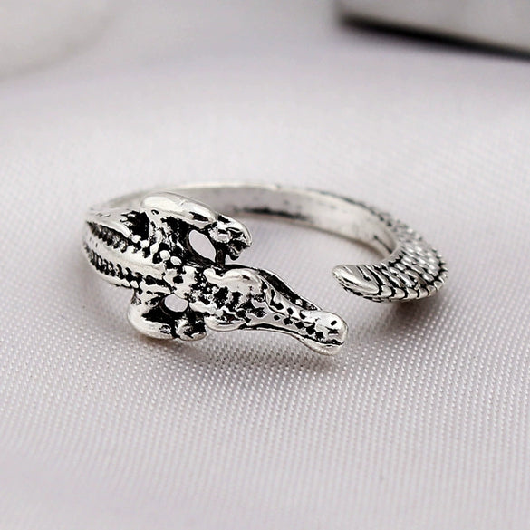 Retro Cartoon Animal Ring For Men And Unisex Wear Electroplated Alloy Character Jewelry Accessory