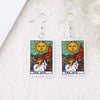 Retro Cartoon Character Card And Chess Style Resin Plastic Earrings For Unisex Fashion Jewelry
