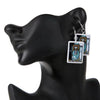 Retro Cartoon Character Card And Chess Style Resin Plastic Earrings For Unisex Fashion Jewelry
