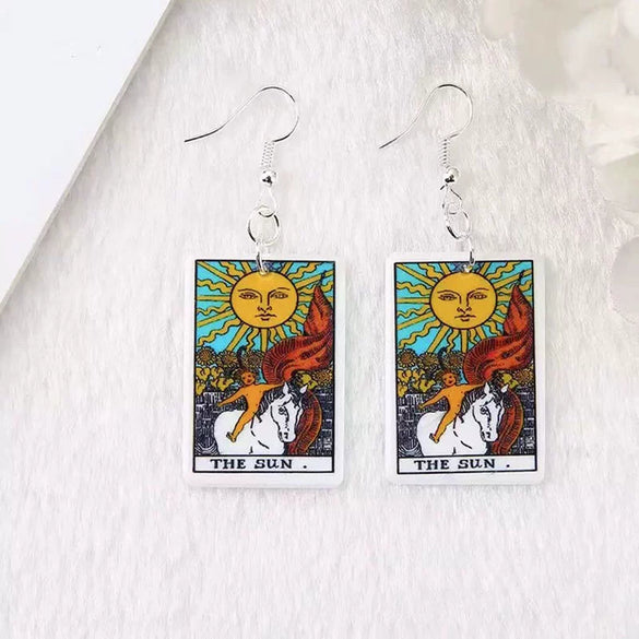 Retro Cartoon Character Resin Earrings Exaggerated Statement Ear Jewelry For Women And Men