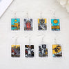 Retro Cartoon Character Resin Statement Earrings Exaggerated Unisex Plastic Ear Jewelry With A Bold Personality Style