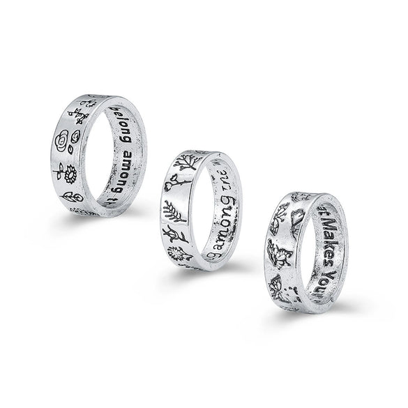 Retro Carved Butterfly Women's Ring Alloy Electroplating