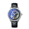 Retro Carved Doublesided Hollow Automatic Mechanical Men's Watch With Alloy Case Genuine Leather Strap And Mineral Reinforced Glass Mirror