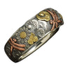Retro Carved Dragonfly And Flower Metal Ring With Electroplated Finish Simple Fashion Ring For Unisex Wear
