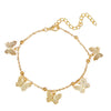 Retro Carved Elephant Alloy Anklet Bracelet For Women Electroplated Cartoon Character Jewelry