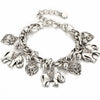 Retro Carved Elephant Alloy Anklet Bracelet For Women Electroplated Cartoon Character Jewelry