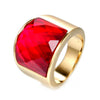 Retro Cat Eye Gem Titanium Steel Ring For Men And Unisex With Polished Court Style Design