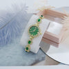 Retro Chalcedony Alloy Bracelet Watch For Women With Mineral Reinforced Glass Mirror And Jewelry Buckle