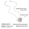 Retro Classic Heart Titanium Steel Necklace With Electroplating Pvd Vacuum Real Gold And Snake Bone Chain For Women