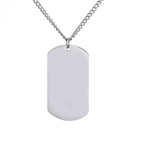 Retro Classic Style Geometric Customization Laser Engraving Titanium Steel Plating Men'S Pendant Necklace Men Pendant Necklaces