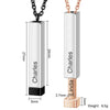 Retro Classic Style Geometric Customization Laser Engraving Titanium Steel Plating Unisex Pendant Necklace Men Pendant Necklaces