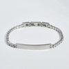 Retro Classic Style Geometric Customization Laser Engraving Titanium Steel Zircon Men'S Bracelets Men Chain Bracelets