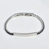 Retro Classic Style Geometric Customization Laser Engraving Titanium Steel Zircon Men'S Bracelets Men Chain Bracelets