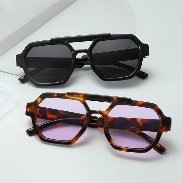 Retro Classic Style Geometric Pc Polygon Full Frame Glasses