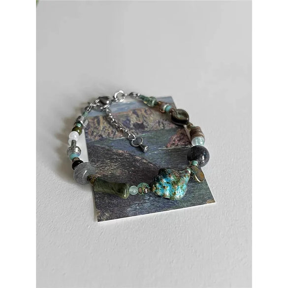 Retro Classic Style Irregular Alloy Resin Wholesale Bracelets