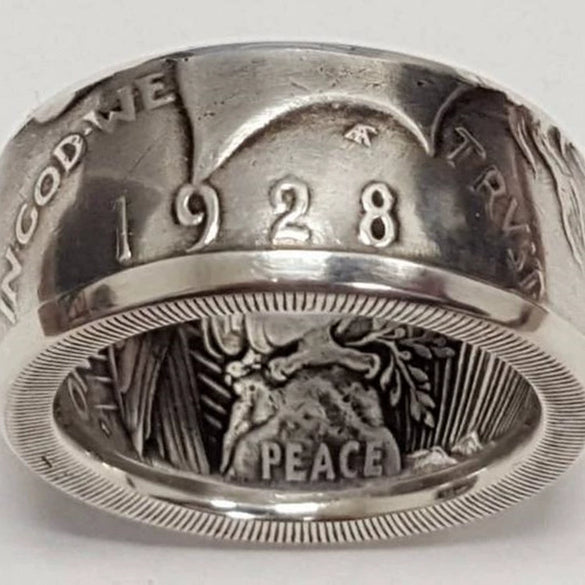 Retro Coin Morgan Ring Metal Geometric Electroplating Unisex Jewelry