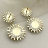 Retro Cool Style Stainless Steel Electroplated Women's Sun Earrings
