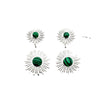 Retro Cool Style Stainless Steel Electroplated Women's Sun Earrings