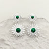 Retro Cool Style Stainless Steel Electroplated Women's Sun Earrings