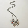 Retro Copper Bead Pendant Pearl Love Flower Necklace Electroplated