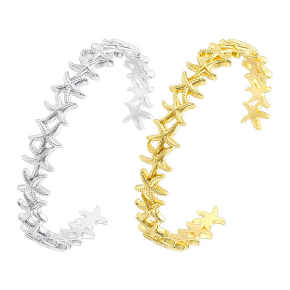 Retro Copper Goldplated Starshaped Fivepointed Star Animal Style Bracelet