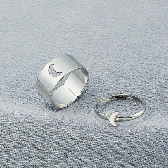Retro Couple's Ring In Same Style Hollow Airplane Love Ring Opening Adjustable Alloy Jewelry With Geometric Pattern Electroplated For Women