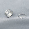 Retro Couple's Ring In Same Style Hollow Airplane Love Ring Opening Adjustable Alloy Jewelry With Geometric Pattern Electroplated For Women
