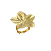 Retro Court Style Stainless Steel Heart Shaped Opening Ring For Women With Electroplating Treatment